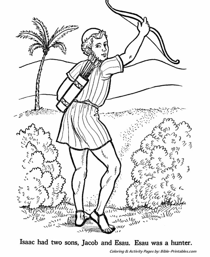 Gambar Jacob Esau Testament Coloring Pages Bible Printables Story Di Rebanas Rebanas