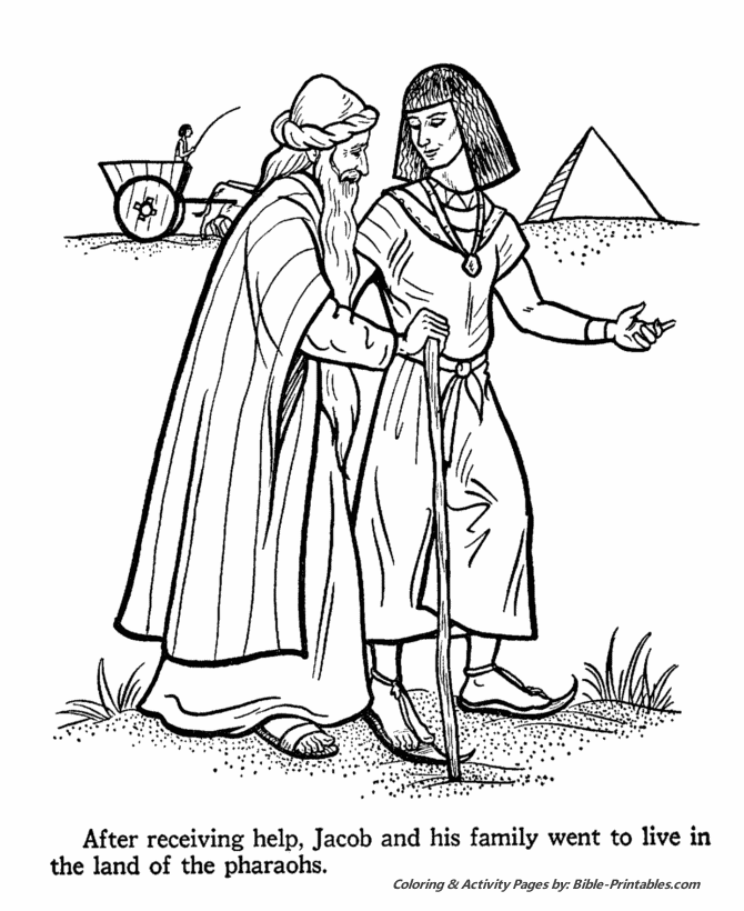 josephs brothers go to egypt coloring pages